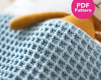 Crochet Pattern Mixed Up Waffle Baby Blanket - PDG DIGITAL DOWNLOAD