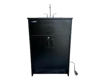 Ozark River Portable Sinks Essential Series, Black Cabinet-Stainless Basin, 110v Portable Hand Washing Sink, Portable Hand Washing Station