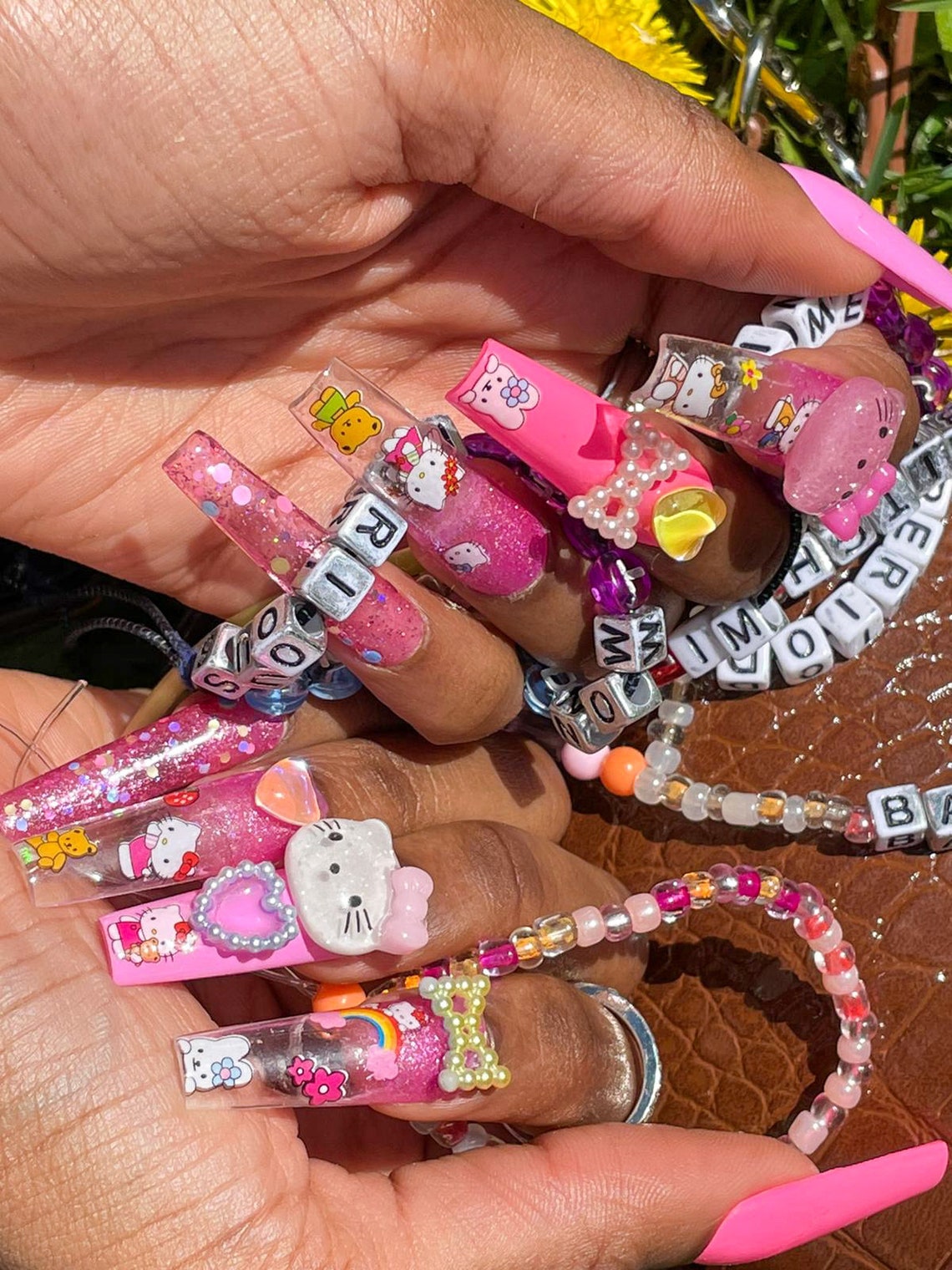 Hello Kitty Nails Etsy