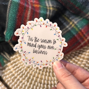 Christmas Sticker | Tis the Season | Christmas Lights Sticker | Christmas Stickers Sarcastic | Sarcastic Stickers
