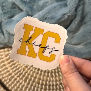 KC Chiefs Sticker | Patrick Mahomes | KC Vinyl Decal Sticker | Football Sticker Vinyl Decal | Kansas City Chiefs | Travis Kelce Sticker