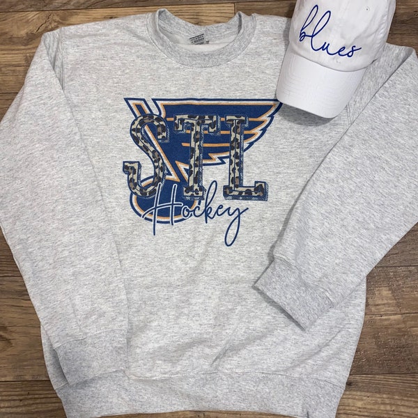 St. Louis Hockey Leopard Sweatshirt