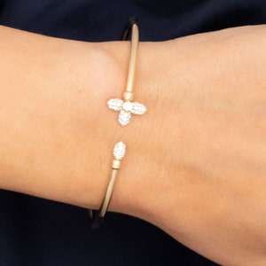 14K Solid Gold Bangles, Stacking Cuff, 14K Gold Hinged Bracelet, Oval Wide Bracelet, Personalized Gold Bangle, Christmas Gift