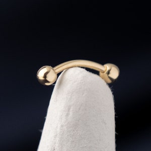 14K Solid Gold Daith Septum Ring, 14K Yellow Gold Septum Ring, 14K Gold Hinge Nose Piercing, Hoop Piercing, Gold Nose Ring