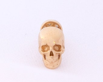 Solid Gold Skull Earrings, Gold Skull Tragus Piercing, Gold Skull Stud Piercing, Ear Piercing, Skull Stud Earring, 18G Skull Piercing