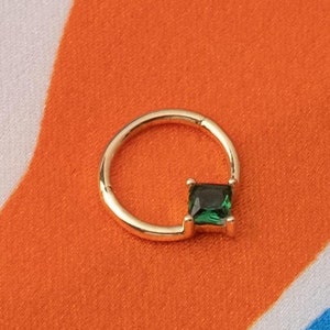 14K massief gouden Daith Septum Tribal Clicker Eenvoudig in piercings te plaatsen, 14K gouden scharnieroorbel, oorringen, gouden neusring