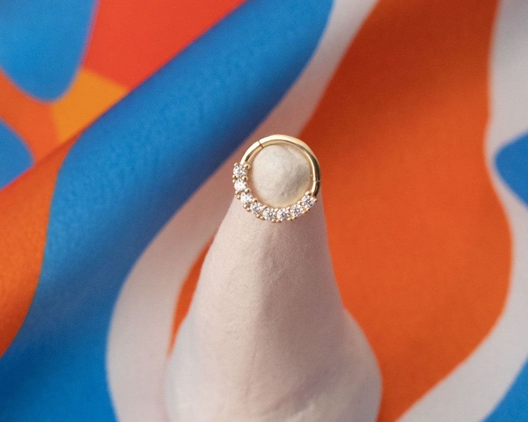 14K Solid Gold Piercing Jewelry Collection Daith Septum Etsy UK