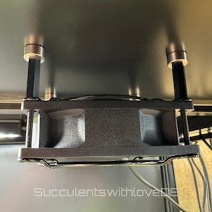 Magnetic fan mount for USB fans - Ikea greenhouse cabinet conversion - No drilling required - Set with or without fan