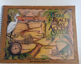2001 Texas Beach and Bay Access Guide 2nd Edition Softcover Book. Gulf of Mexico.
