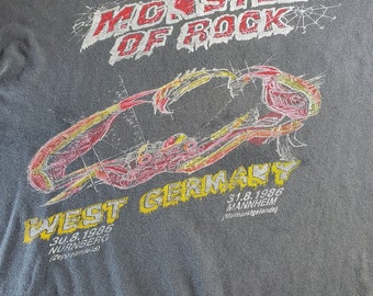 Rare 1986 Monsters of Rock West Germany Concert T-shirt. Scorpions