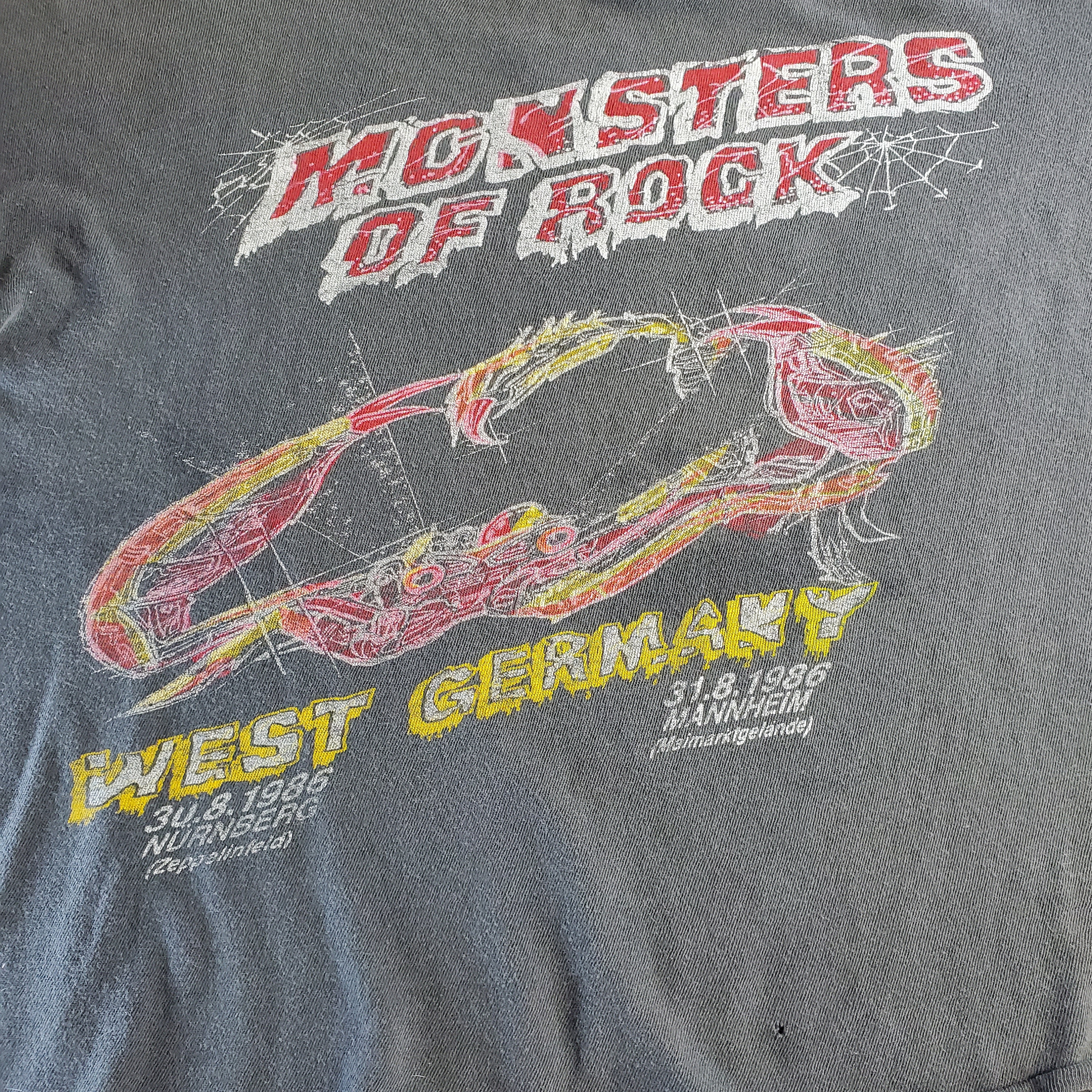 Rare 1986 Monsters of Rock West Germany Concert T-shirt. Scorpions