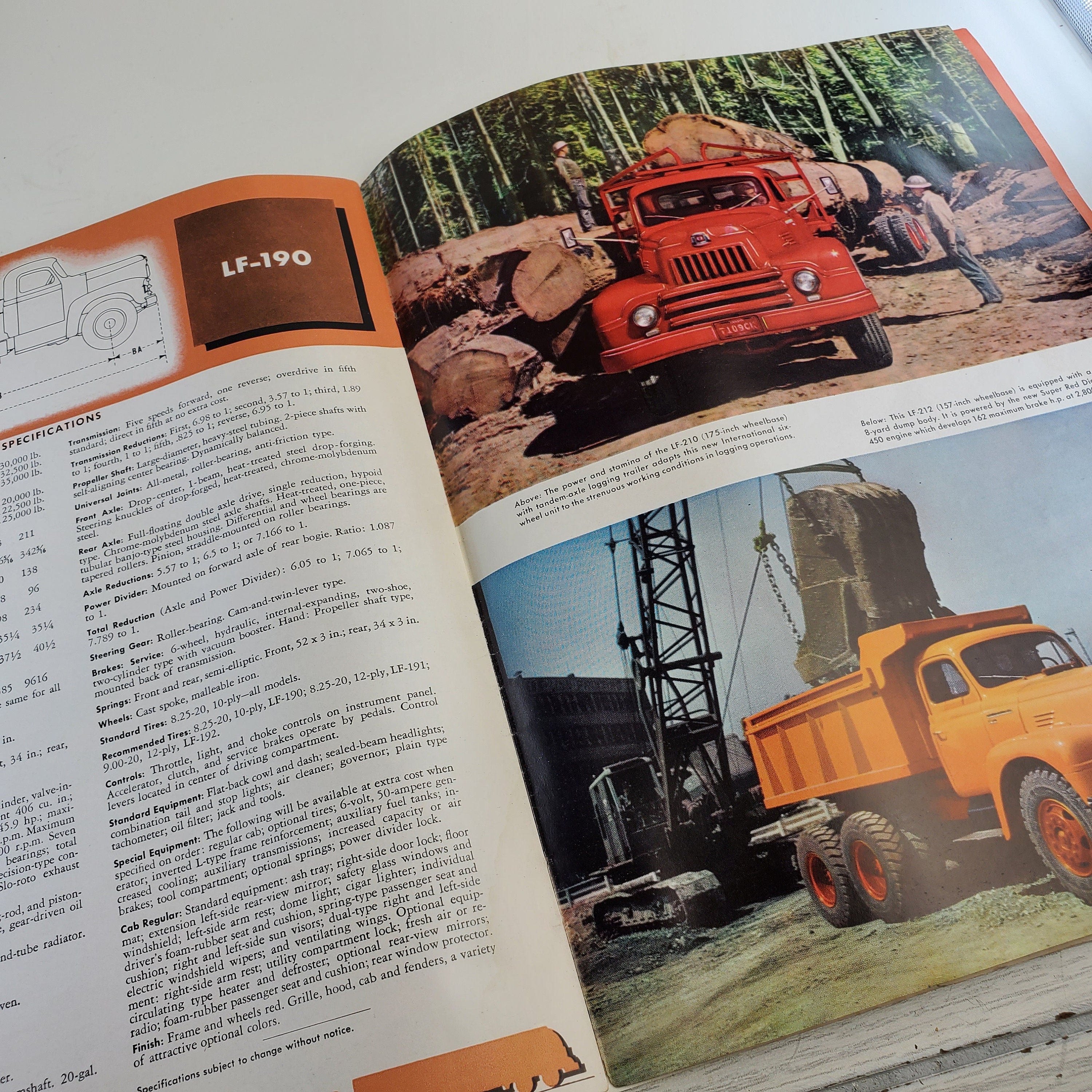 1950 International Harvester Six Wheel Trucks Catalog Brochure LF170