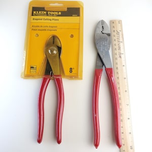 Vintage Klein & Blue Point Wire Cutter Crimper. sold separately.  Klein 8&quot; Diagonal Cutting Pliers. Blue Point 10&quot; 22-10ga Terminal Cutter