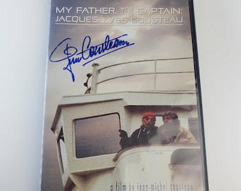 Very Rare Signed DVD Movie My Father, The Captain: Jacques Yves Cousteau signed by his son Jean-Michel Cousteau. Limited Edition.