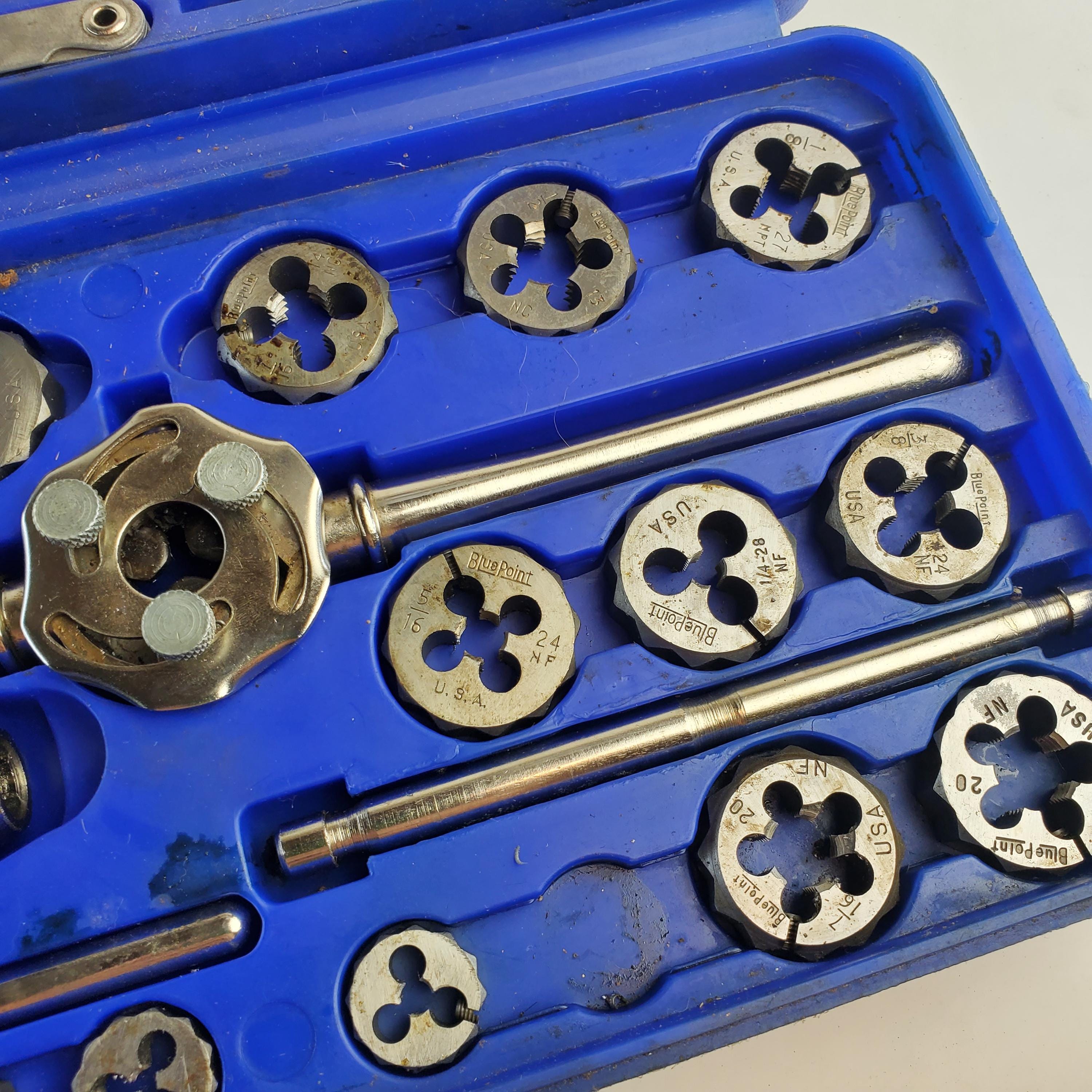 Vintage Snap-on Blue Point Tap & Die Set TD-2425 in Original Hard