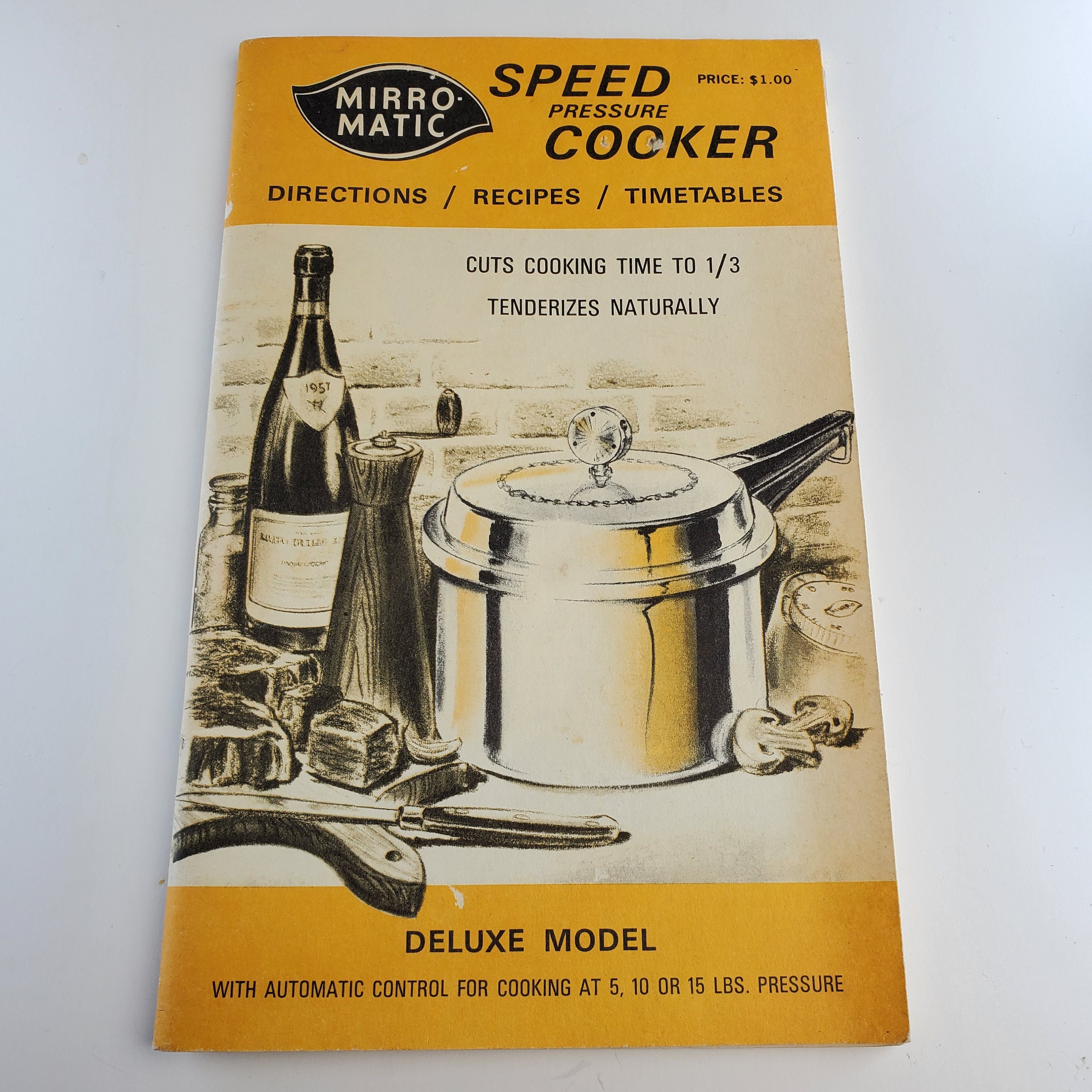1975 Mirro matic Speed Pressure Cooker Deluxe Model Original