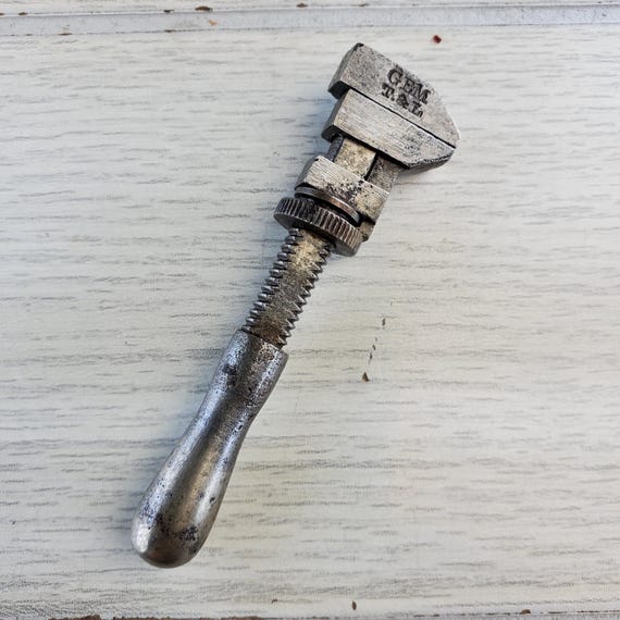 Rare Fine Antique GEM Tower Lyon 3.25" Adjustable Wrench. Miniature. Hand Tool.