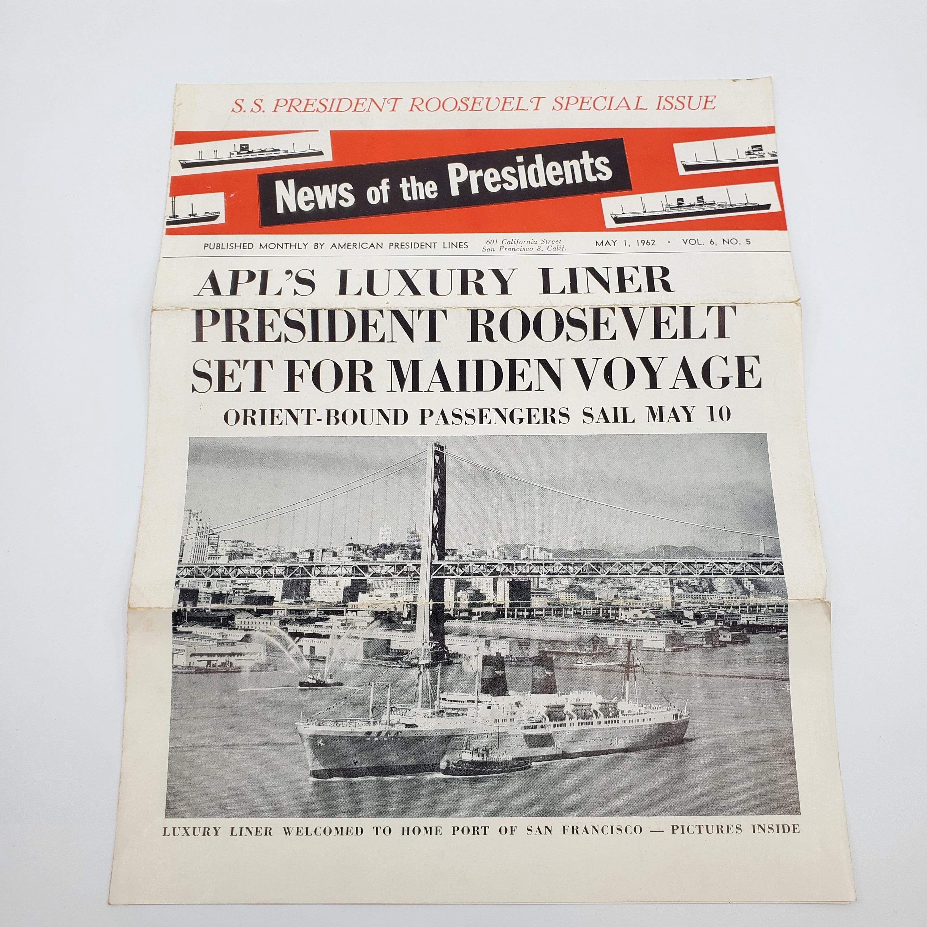 1960's Apl's American President Lines Cruise Brochure Advertising