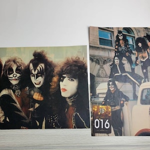 Vintage KISS mini poster Pinups from 1977 Super Teen Special Magazine No.1, rare photos perfect for framing plus Star Wars advertising