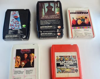 Rare 8-Track Cassette Tapes. Priced Separately. Read Description.  Coven Witchcraft. Big Brother Holding Co. George Harrison. McCartney etc