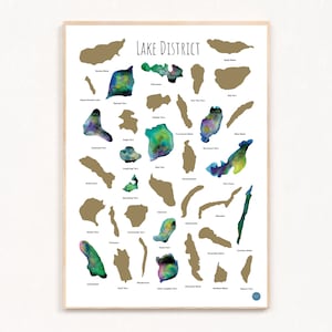 Lake District - Scratch off Bucket List Poster, Wild Swimming, Pesca, Campeggio, Scratch off Poster, The Lakes, Paddle Boarding