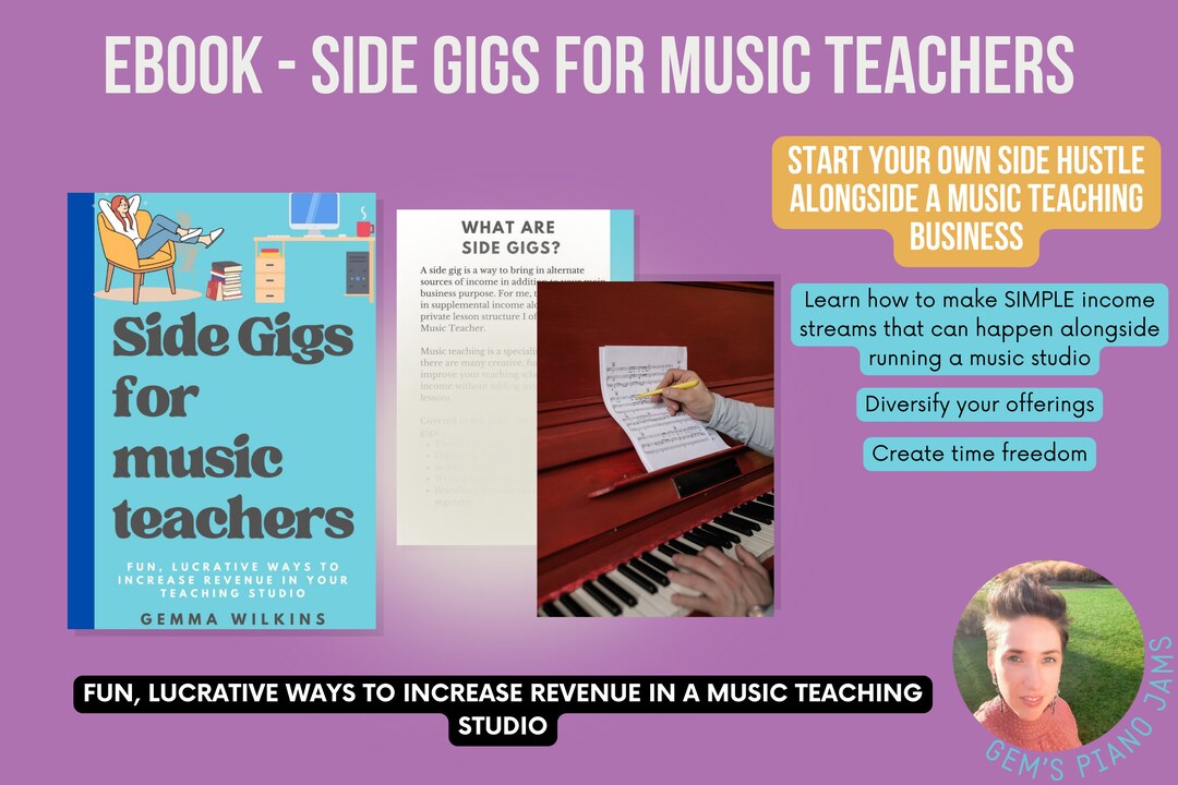 Ebook Side Gigs for Music Teachers Extra Income for Music - Etsy