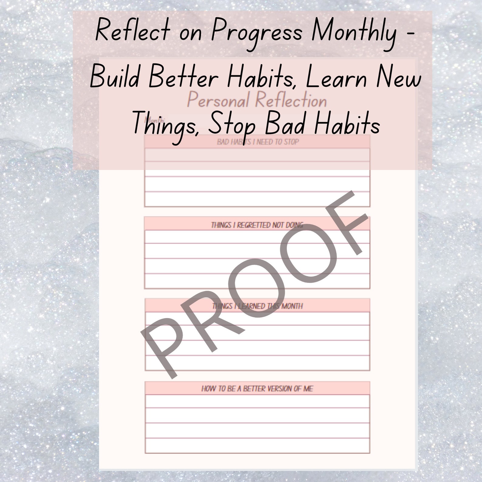 Reflection Weekly Planner Printable
