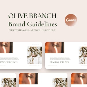 OLIVE BRANCH Brand Guidelines – 47 Pages | Minimal, Elegant & Grounded Brand Kit