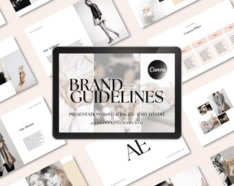 SUNSET Brand Guidelines – 47 Pages | Soft, Soulful & Feminine Brand Identity Kit
