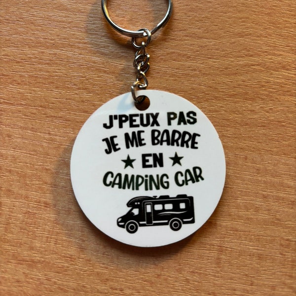 Porte clé camping car - cadeau conducteur camping car - Idée cadeau humour fête des pères campeur vacances voyage