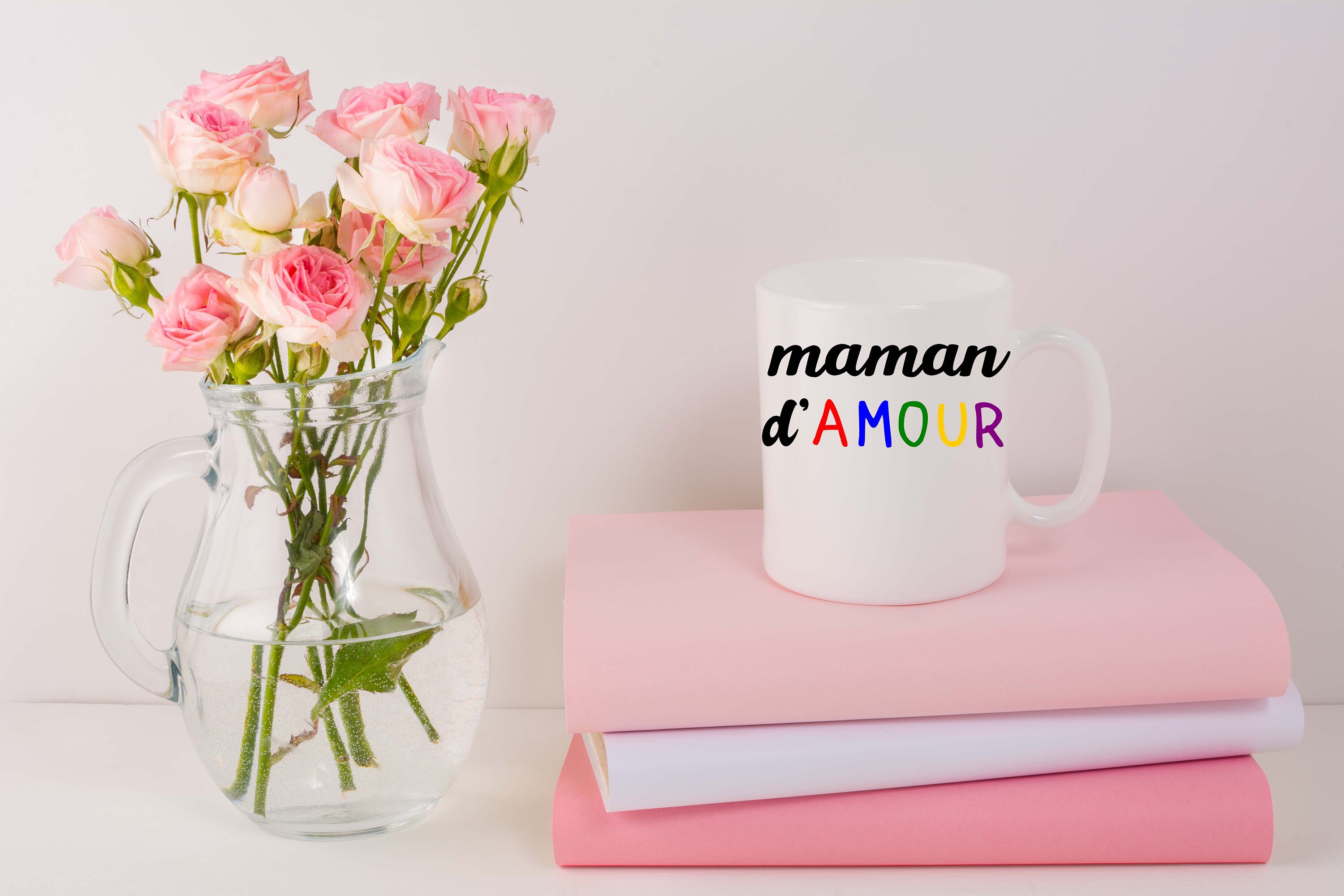 Mug Maman D Amour Tasse Fête Des Mères. Cadeau Fete Meres