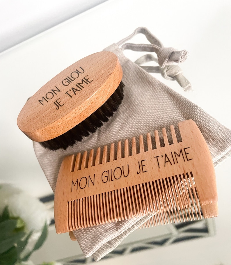 Kit à Barbe avec peigne et brosse à personnaliser image 1