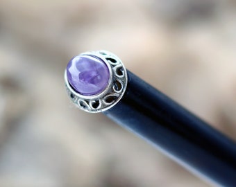 Multi-Use Amethyst Beaded Clip - Purple Gemstone Cigarette ATM and Bracelet Accessory