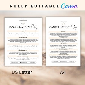 Editable Salon Cancellation Policy Template Cancellation Spa Policies Editable Salon Cancellation Policy Template Cancellation Spa Policies