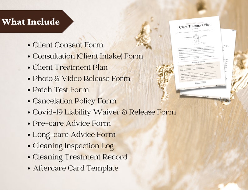 Microblading Consent Form, Editable PMU Client Intake, Eyebrows Aftercare Template Card, Phibrows Instruction Healing Process, PMU Forms image 4