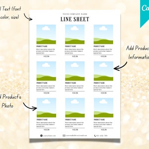 Product Catalogue, Bundle Line Sheet Template for Wholesale and Small ...