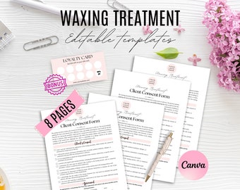 BEWERKBARE Harsbehandelingsformulieren Professionele schoonheidsspecialiste formulieren Bundel harstoestemmingsformulier Harsen consult Huidverzorgingsformulier Harsen sjabloon