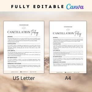 Editable Salon Cancellation Policy Template Cancellation Spa Policies Editable Salon Cancellation Policy Template Cancellation Spa Policies