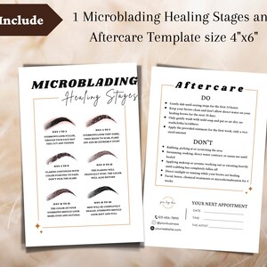 Microblading Consent Form, Editable PMU Client Intake, Eyebrows Aftercare Template Card, Phibrows Instruction Healing Process, PMU Forms image 2