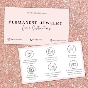 Permanent Jewelry Business Starter Pack, Permanent Jewelry Care Card, Permanent Bracelet, Waiver Form,Consent Form,	permanent jewelry tools,permanent necklace,warranty card	cartier bracelet,chain jewelry,linked permanent,jewelry charm,forever jewelry