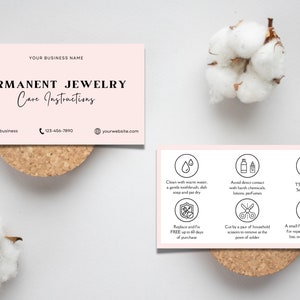 Permanent Jewelry Care card,Permanent Bracelet Card,Waiver Form,Consent Form,permanent jewellery,jewelry client forms,permanent necklace,warranty card,cartier bracelet,chain jewelry,linked permanent,jewelry charm,forever jewelry