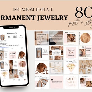 Editable Permanent Jewelry Instagram Posts, Permanent Jewelry Social Media Templates, Permanent Jewelry Starter Kit, Permanent Jewelry Tools
