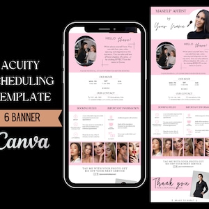DIY Acuity Booking Site Template Makeup Artist, Acuity Scheduling Template Lash Tech, Acuity Template Nail Tech, Acuity Site Template Hair