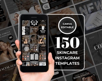 Bewerkbare Instagram-sjablonen voor huidverzorging Schoonheidsspecialiste Instagram-sjabloon Medspa-sjablonen Skincare-berichten op sociale media Canva Acne Skincare-bericht