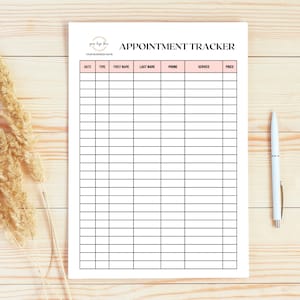 Editable Salon Appoitment Tracker Template, Client Service Record Sheet, Spa Beauty Business Forms, Template Canva, Esthetician Form