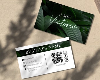 Tropical Business Card Template, Luxury Business Card Unique, Simple Business Card, Feminine Business Card, Luxury Esthetician Template
