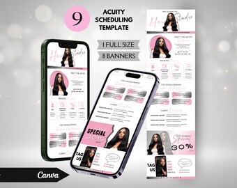 Roze Acuity Scheduling template Haarstylist, Acuity Template Haarstylist, Acuity Site, Haarstylist Website Template, Haarstylist Branding