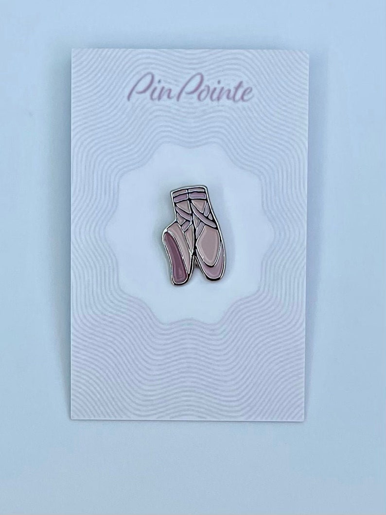 Ballet Pointe Shoe Enamel Pin / collectable gifts / ballet gifts / dancer gifts / ballet accessories / positive pins / cute pin / dance image 2