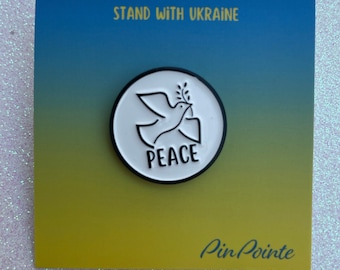 Peace Dove Enamel Pin, Charity