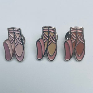 Ballet Pointe Shoe Enamel Pin / collectable gifts / ballet gifts / dancer gifts / ballet accessories / positive pins / cute pin / dance image 1